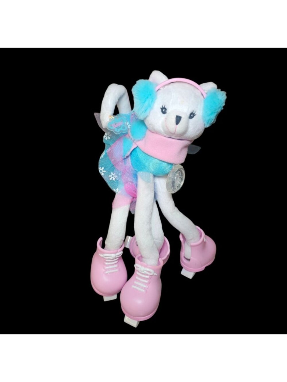 VTG Mattell Barbie Pose Pets White Cat Ice Skating